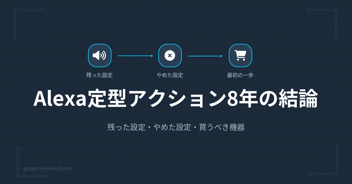 Alexa定型アクション8年の結論｜残った設定・やめた設定