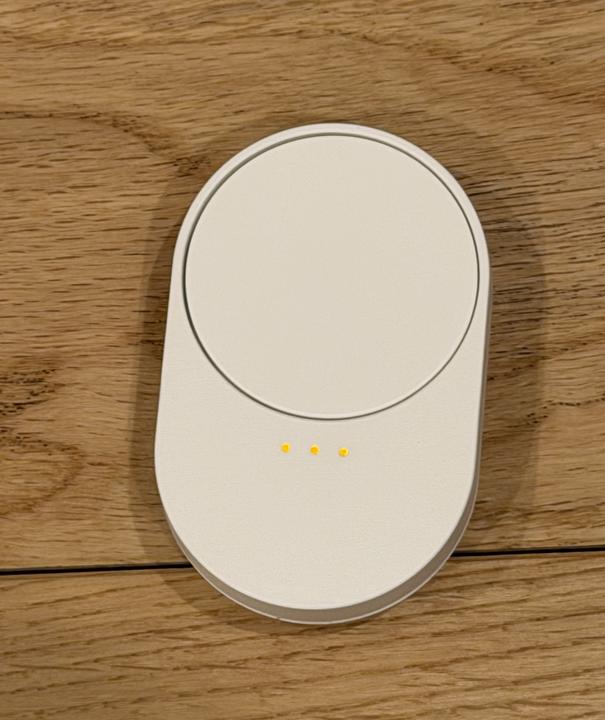 BILRESAスクロールホイールのLEDがオレンジ色に点滅している状態