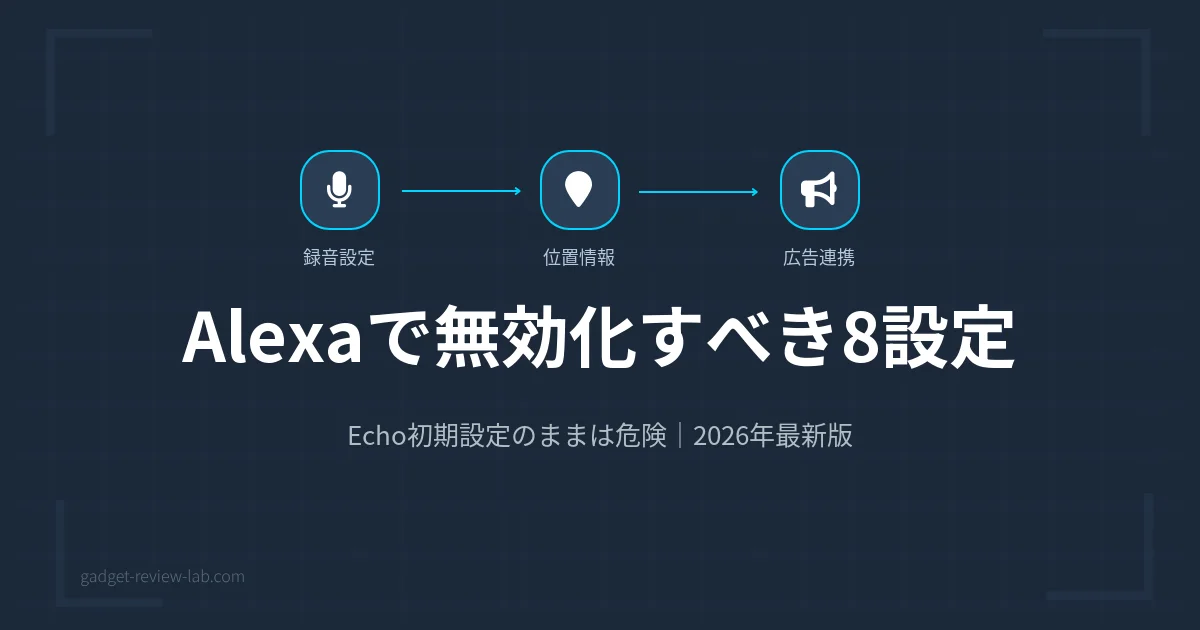 Alexaで無効化すべき8つのプライバシー設定【2026年版】