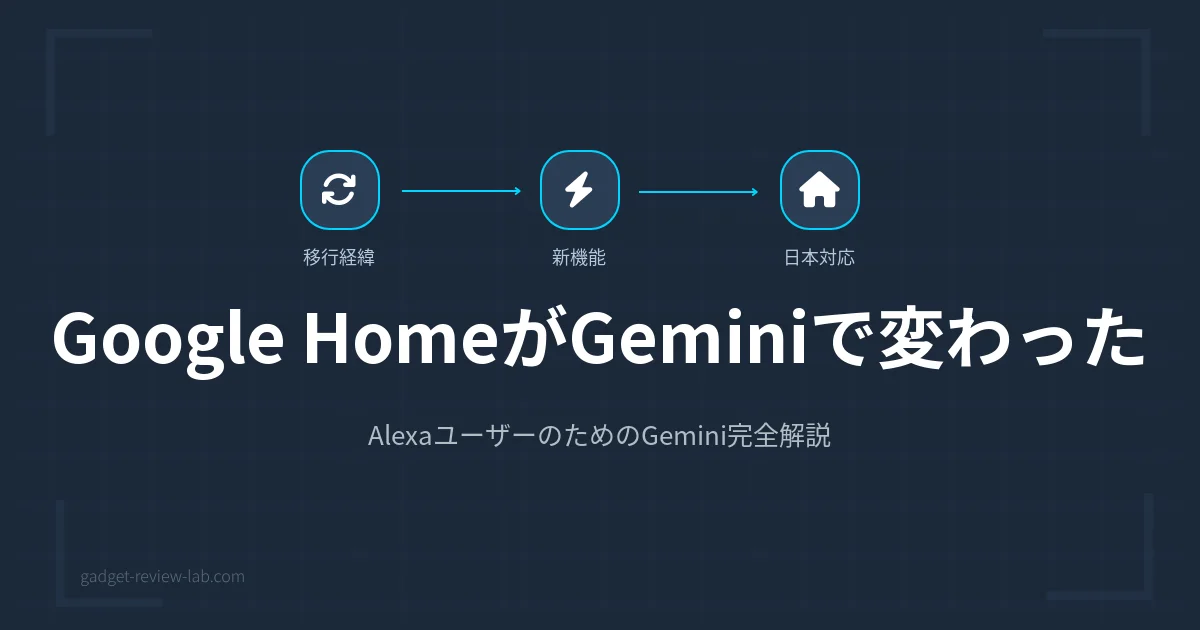 Google HomeがGeminiで変わった。Alexaユーザーが気になる5つの差