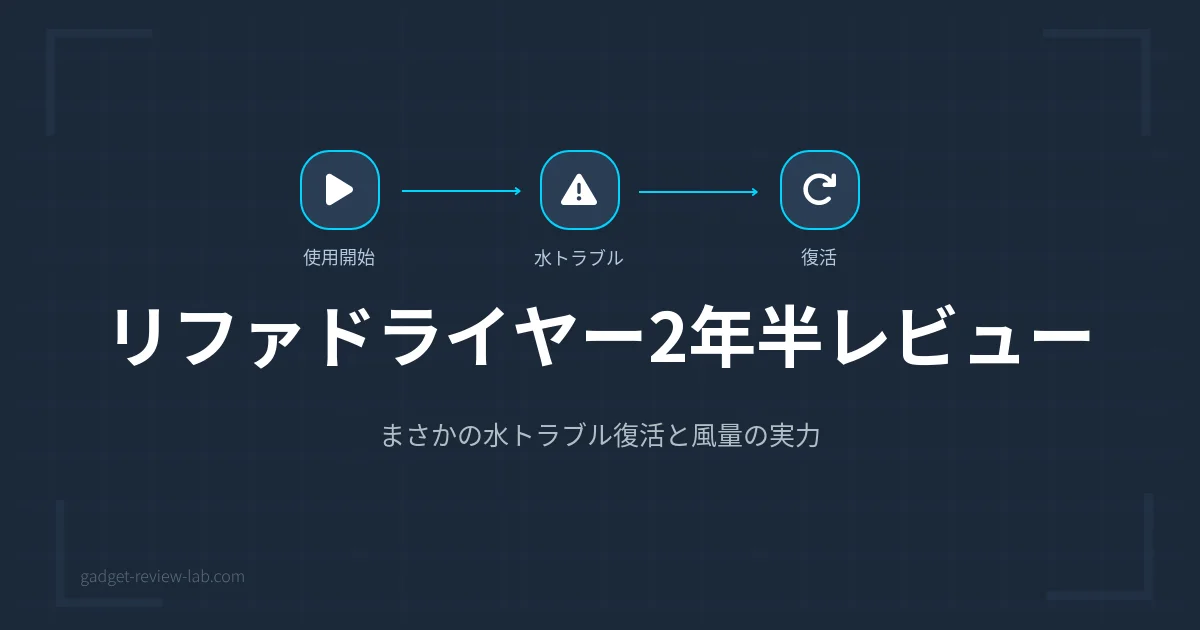 リファドライヤースマート2年半レビュー｜水トラブル復活談